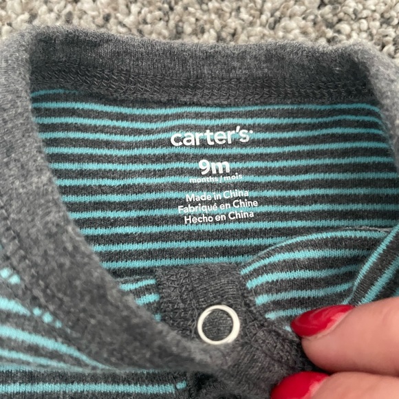 9 Months Carter’s Infant/Baby Button Up Footie PJ Bundle - Picture 14 of 15